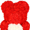 Medvídek z růží 40 cm, červený s bílým srdcem SPRINGOS ROSE BEAR