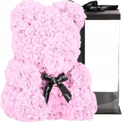 Medvídek z růží 40 cm, růžový SPRINGOS ROSE BEAR