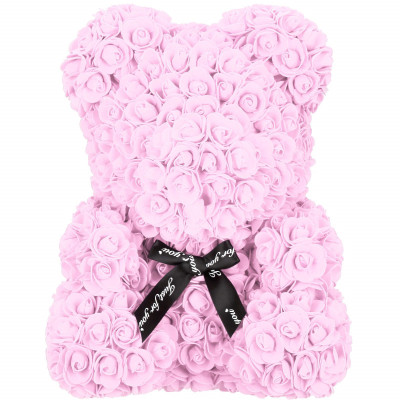 Medvídek z růží 40 cm, růžový SPRINGOS ROSE BEAR