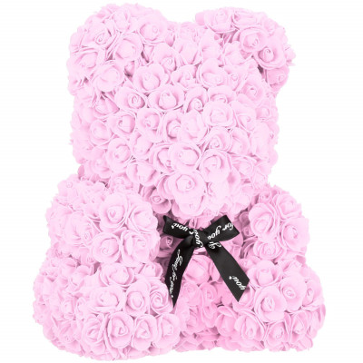 Medvídek z růží 40 cm, růžový SPRINGOS ROSE BEAR