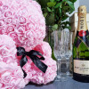 Medvídek z růží 40 cm, růžový SPRINGOS ROSE BEAR
