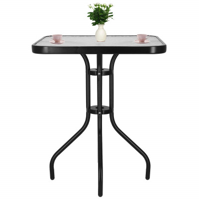 Zahradní stolek 60x60 cm SPRINGOS BISTRO černý