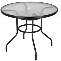 Zahradní stolek 90 cm SPRINGOS BISTRO černý