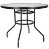 Zahradní stolek 90 cm SPRINGOS BISTRO černý