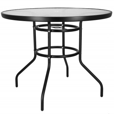Zahradní stolek 90 cm SPRINGOS BISTRO černý
