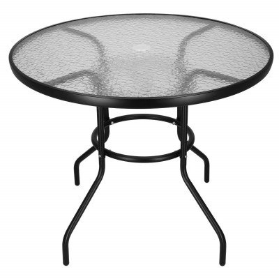 Zahradní stolek 90 cm SPRINGOS BISTRO černý