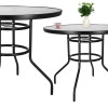Zahradní stolek 90 cm SPRINGOS BISTRO černý
