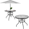 Zahradní stolek 90 cm SPRINGOS BISTRO černý