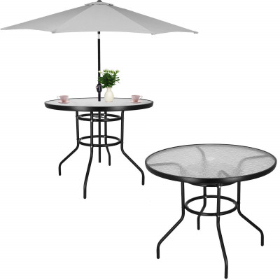 Zahradní stolek 90 cm SPRINGOS BISTRO černý