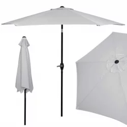 Zahradní slunečník 250 cm, světle šedý SPRINGOS SUNNY GU0022