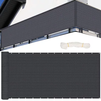 Balkonová zástěna 1x6 m, tmavě šedá SPRINGOS BALCONY