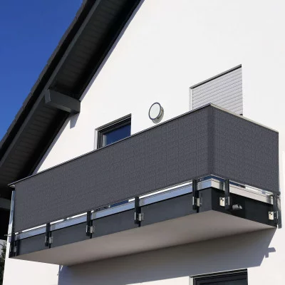 Balkonová zástěna 1x6 m, tmavě šedá SPRINGOS BALCONY