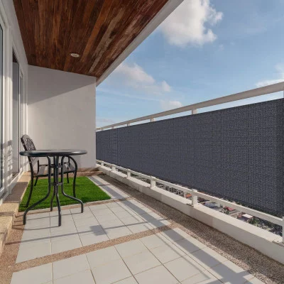 Balkonová zástěna 1x6 m, tmavě šedá SPRINGOS BALCONY