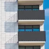 Balkonová zástěna 1x6 m, tmavě šedá SPRINGOS BALCONY