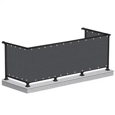 Balkonová zástěna 1x6 m, tmavě šedá SPRINGOS BALCONY
