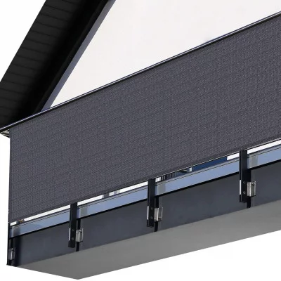 Balkonová zástěna 1x6 m, tmavě šedá SPRINGOS BALCONY