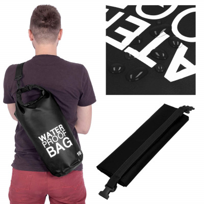 Nepromokavý vak 10l SPRINGOS WATER PROOF BAG černý