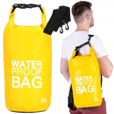 Nepromokavý vak 20l SPRINGOS WATER PROOF BAG žlutý