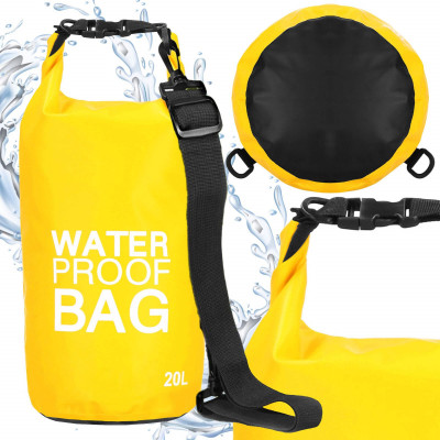 Nepromokavý vak 20l SPRINGOS WATER PROOF BAG žlutý