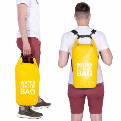 Nepromokavý vak 20l SPRINGOS WATER PROOF BAG žlutý