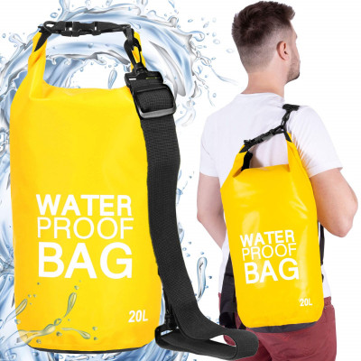 Nepromokavý vak 20l SPRINGOS WATER PROOF BAG žlutý