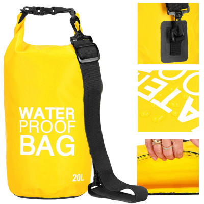 Nepromokavý vak 20l SPRINGOS WATER PROOF BAG žlutý