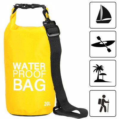 Nepromokavý vak 20l SPRINGOS WATER PROOF BAG žlutý