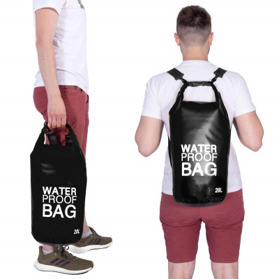 Nepromokavý vak 20l SPRINGOS WATER PROOF BAG černý