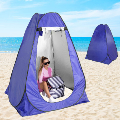 Plážový pop up stan 150x150x190 cm, modrý SPRINGOS PULA