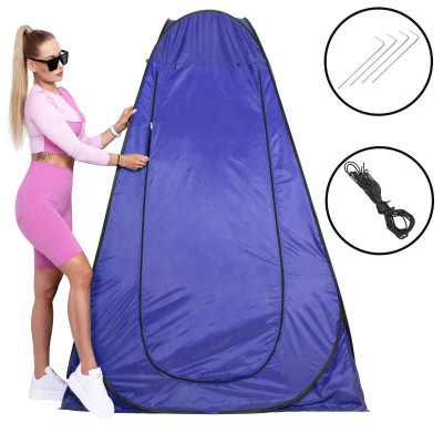 Plážový pop up stan 150x150x190 cm, modrý SPRINGOS PULA