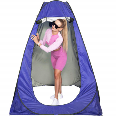 Plážový pop up stan 150x150x190 cm, modrý SPRINGOS PULA