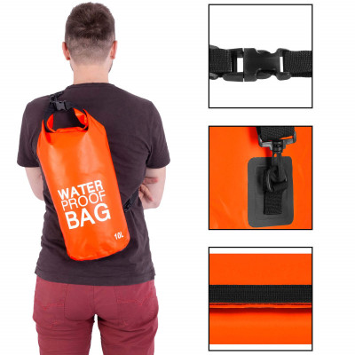 Nepromokavý vak 10l SPRINGOS WATER PROOF BAG oranžový