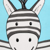 Úložný koš 80l, zebra SPRINGOS HA0109