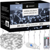 LED Nano světelný závěs - 2x2m, 200LED, 8 funkcí, ovladač, USB, IP44, studená bílá