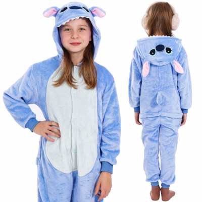 Pyžamo Kigurumi Stitch modré, vel. 130-140 cm SPRINGOS