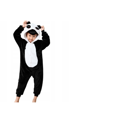 Pyžamo Kigurumi Panda černo-bílé, vel. 120-130 cm SPRINGOS