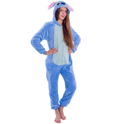 Pyžamo Kigurumi Stitch modré, vel. L SPRINGOS