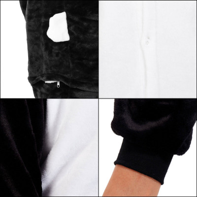 Pyžamo Kigurumi Panda černo-bílé, vel. 110-120 cm SPRINGOS