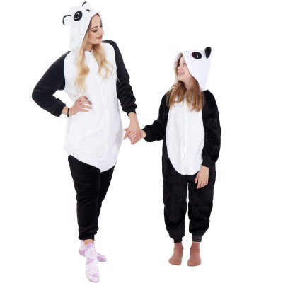 Pyžamo Kigurumi Panda černo-bílé, vel. S SPRINGOS