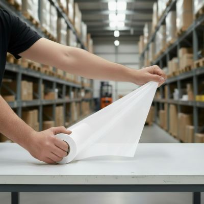 Strečová folie 500mm 23my 1,5kg bílá neprůhledá