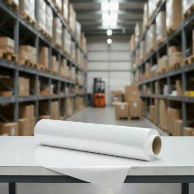 Strečová folie 500mm 23my 1,5kg bílá neprůhledá