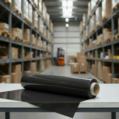 Strečová folie 500mm 23my 1,5kg černá neprůhledná