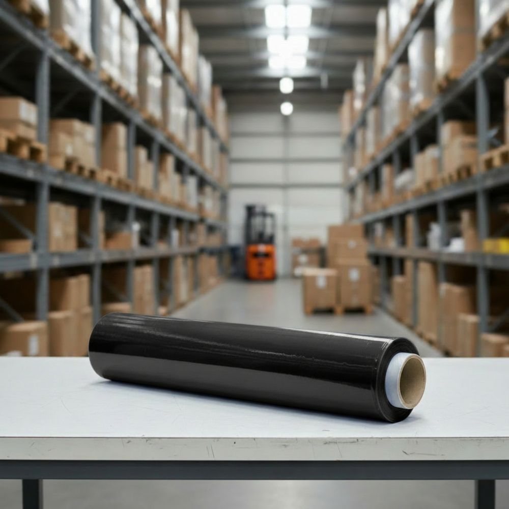 Strečová folie 500mm 23my 1,5kg černá neprůhledná