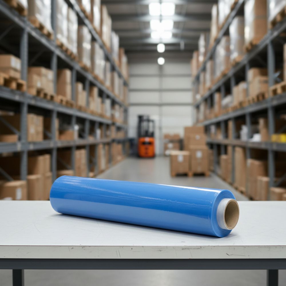 Strečová folie 500mm 23my 1,5kg modrá neprůhledná