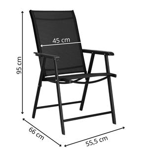 Zahradní křeslo SPRINGOS VERONA černé