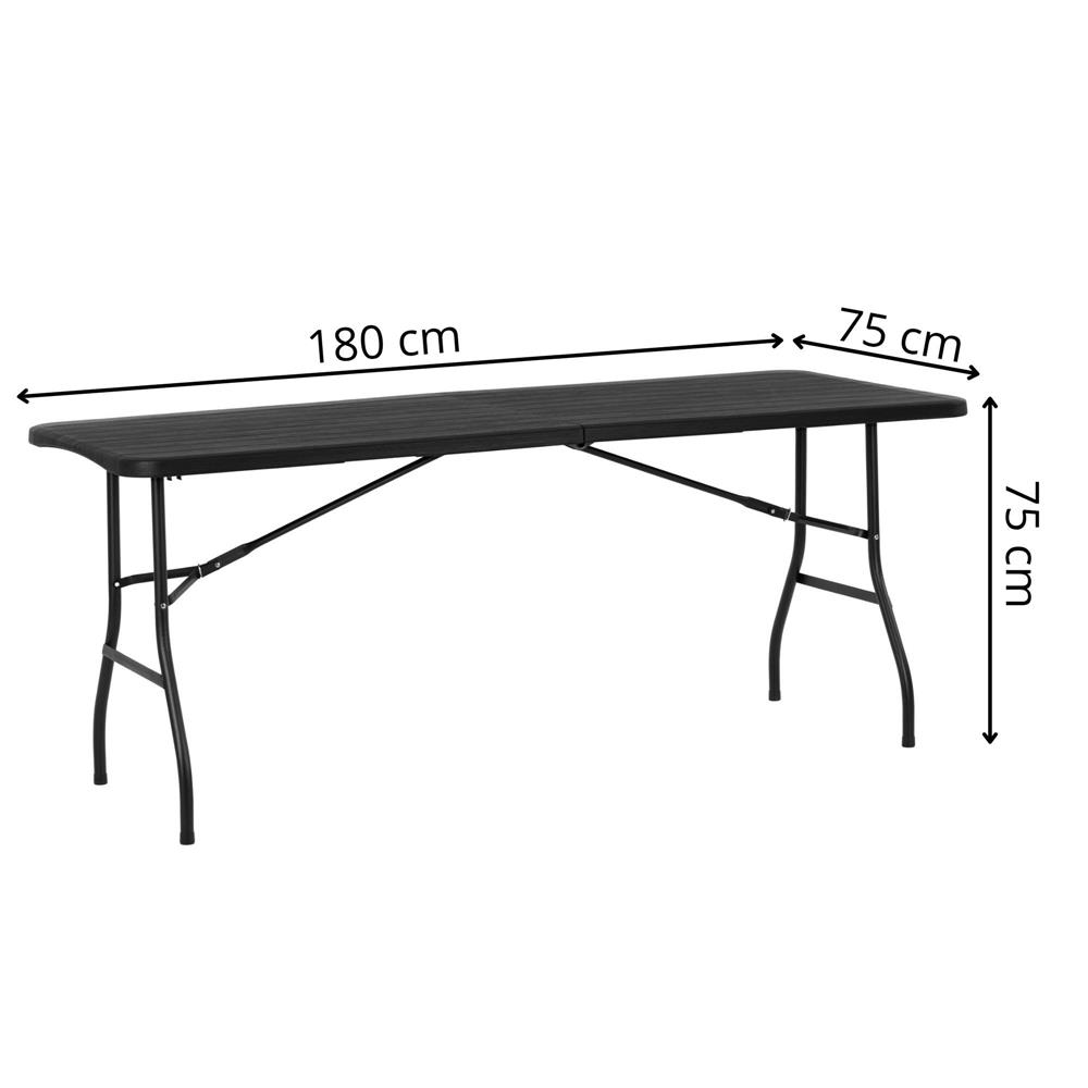 Cateringový stůl skládací 180x75 cm SPRINGOS RAUT GF0052 grafitový