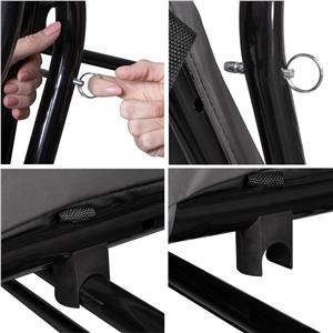 Zahradní houpačka SPRINGOS LINDA 4-místná, šedá