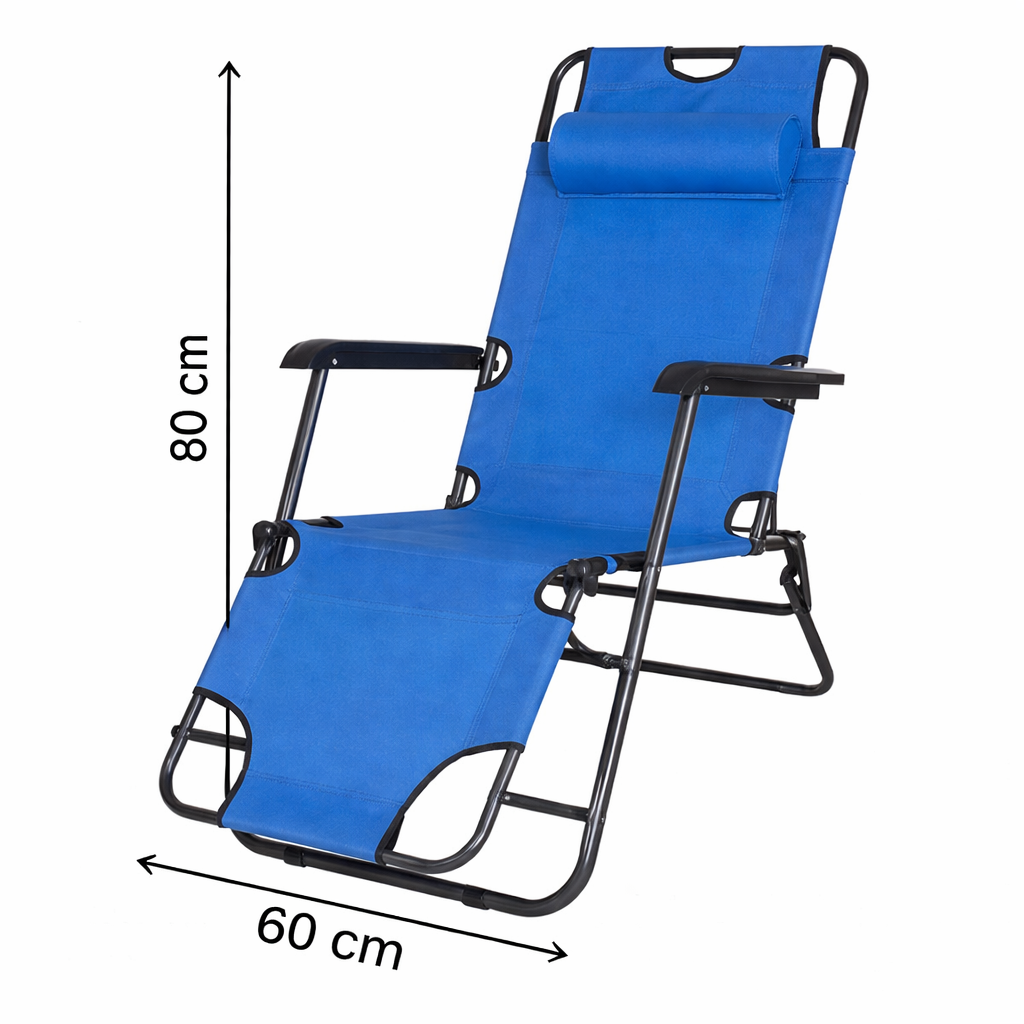 Zahradní polohovací křeslo SPRINGOS RELAX tmavě šedé