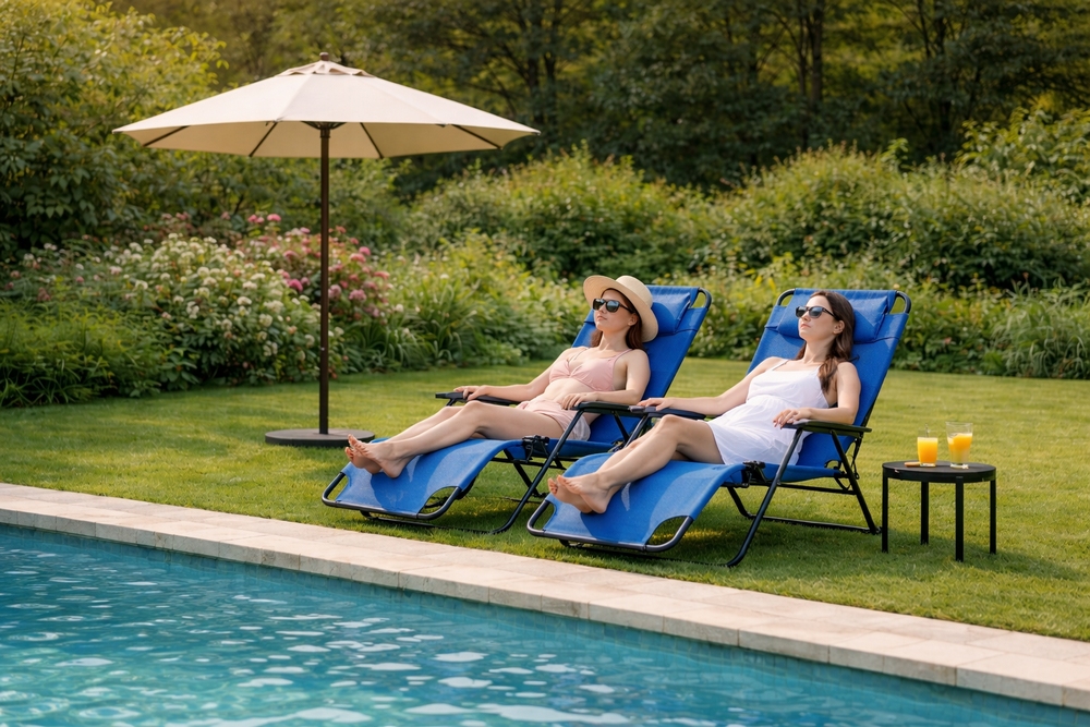 Zahradní polohovací křeslo SPRINGOS RELAX tmavě šedé