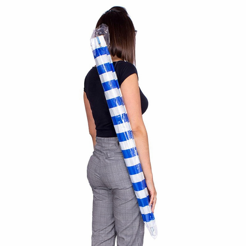Zahradní slunečník 160 cm SPRINGOS VIVA BU0008 modro-bílý
